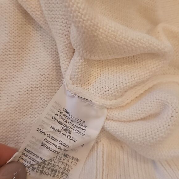 J. Crew Cream Crew Neck Sweater Size M Bell Sleeve - Picture 7 of 9